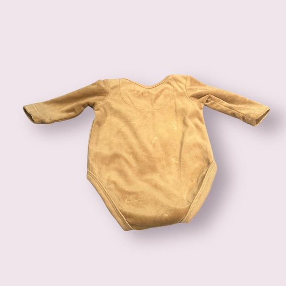 Newborn Nike Tan Velour Outfit Set Bodysuit And Pants - Picture 8 of 10